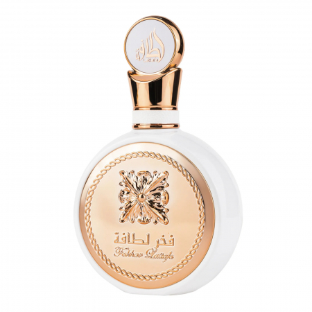 Fakhar Woman de la Lattafa este un parfum arabesc pentru femei, 100ml, cu aroma de tuberoză, vanilie și ambroxan, floral-oriental, rafinat și seducător. [1]