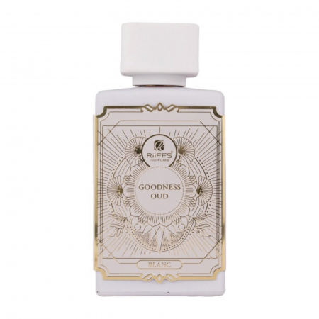 Parfumuri arabesti femei, barbați si unisex - Goodness Oud Blanc de la Riiffs este un parfum arabesc pentru femei, 100ml, cu sare, trandafir turcesc și chihlimbar – delicat, floral și sofisticat.