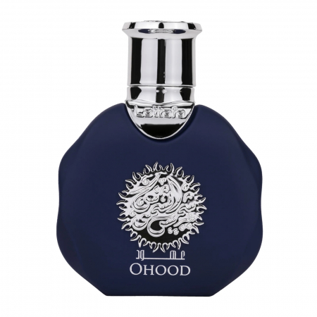 Parfumuri bărbați - Ohood Shamoos de la Lattafa este un parfum arabesc pentru bărbați, 35ml, cu vetiver, cașmir și tabac, o aromă proaspătă, intensă și potrivită pentru orice ocazie.