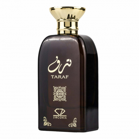 Taraf de la Zirconia este un parfum arabesc pentru bărbați, 100ml, cu oud și condimente – un parfum oriental-lemnos, intens și elegant. [1]