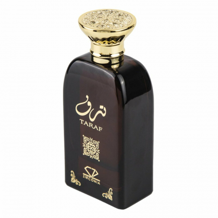 Taraf de la Zirconia este un parfum arabesc pentru bărbați, 100ml, cu oud și condimente – un parfum oriental-lemnos, intens și elegant. [2]