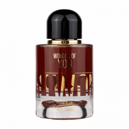 Riiffs - Wonder Of You de la Riiffs este un parfum arabesc pentru femei, 100ml, cu zmeură, trandafir și vanilie – delicat, dulce și rafinat.