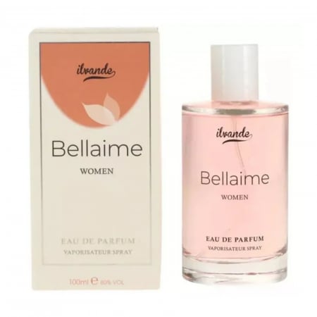 Parfumuri arabesti femei, barbați si unisex - Bellaime de la Ilvande este un parfum pentru femei, 100ml, cu note fructate, vanilie și mosc – o aromă elegantă, feminină și persistentă.