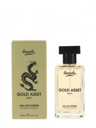 Parfumuri arabesti femei, barbați si unisex - Parfum Gold Asset de la Ilvande, 100ml – parfum arabesc masculin, cu arome elegante și persistente, perfect pentru stilul rafinat și impunător.