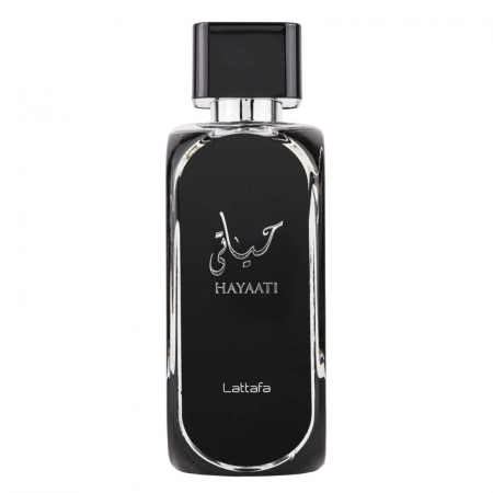 Ard Al Zaafaran - Hayaati de la Ard Al Zaafaran este un parfum arabesc pentru bărbați, 100ml, cu aroma de ciocolată, oud și paciuli, o compoziție lemnoasă, caldă și rafinată.