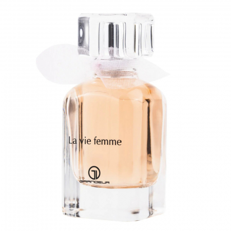 La Vie Femme de la Grandeur Elite este un parfum arabesc pentru femei, 100ml, cu pară, floare de portocal și vanilie, o compoziție florală, dulce și feminină. [1]