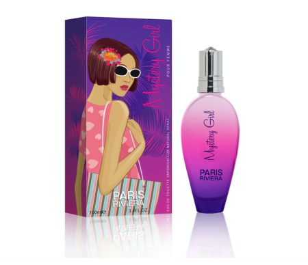 Parfumuri arabesti femei, barbați si unisex - Mystery Girl Paris Riviera femei 100ml apă de toaletă cu mango, fructul pasiunii și mosc alb. Exotic, luminos și irezistibil de fructat.