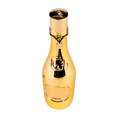 Prive Oros de la Riiffs este un parfum arabesc unisex, 100ml, cu cafea, iasomie și tonka, o aromă floral-gurmandă, dulce și rafinată, inspirată din Good Girl. [1]