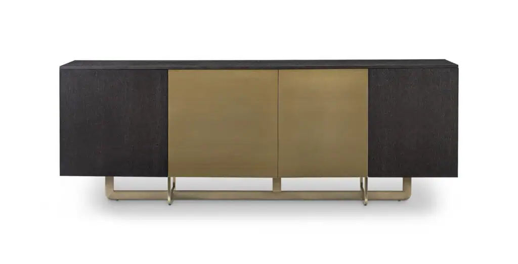Bufet living negru/auriu din lemn 220 cm Dax  Richmond Interiors [3]