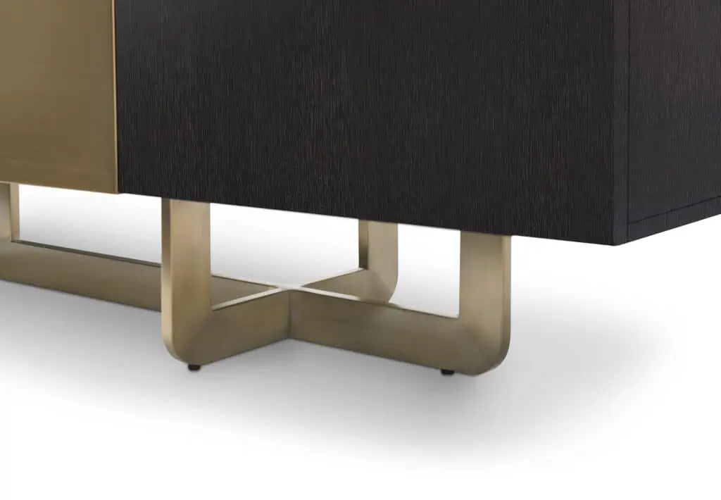 Bufet living negru/auriu din lemn 220 cm Dax  Richmond Interiors [5]