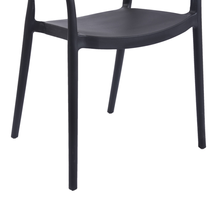 Fotoliu suprsapozabil ANKARA din polipropilena neagra cu ratan sintetic culoare natural 54x55.5x77cm [6]