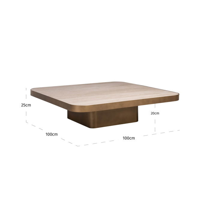 Masă de cafea Claridge bej 100x100 (cumulus)- Richmond Interiors [3]