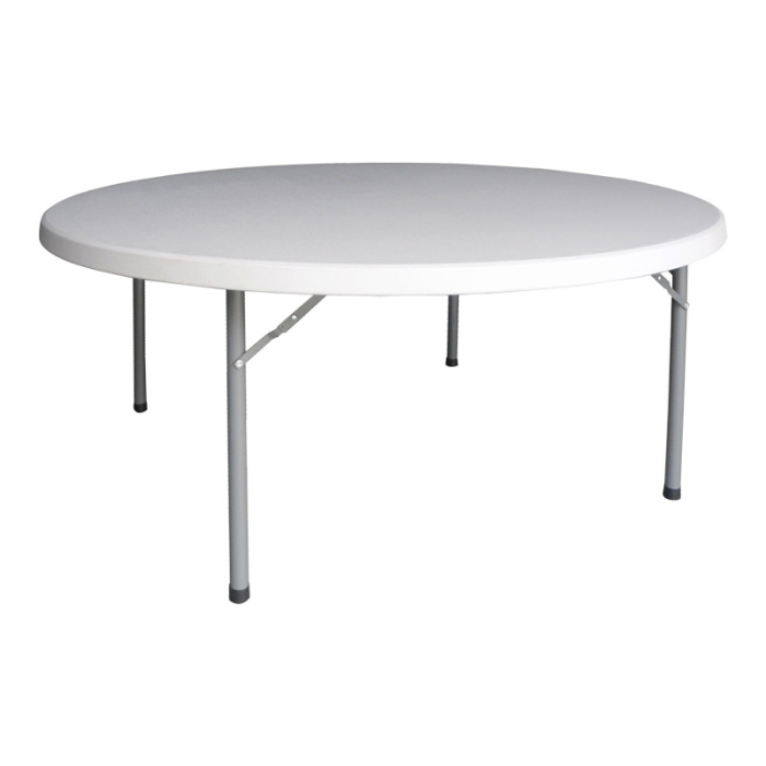 Masă rotundă pliabilă Comfort pentru catering, albă, Φ180x74cm [3]