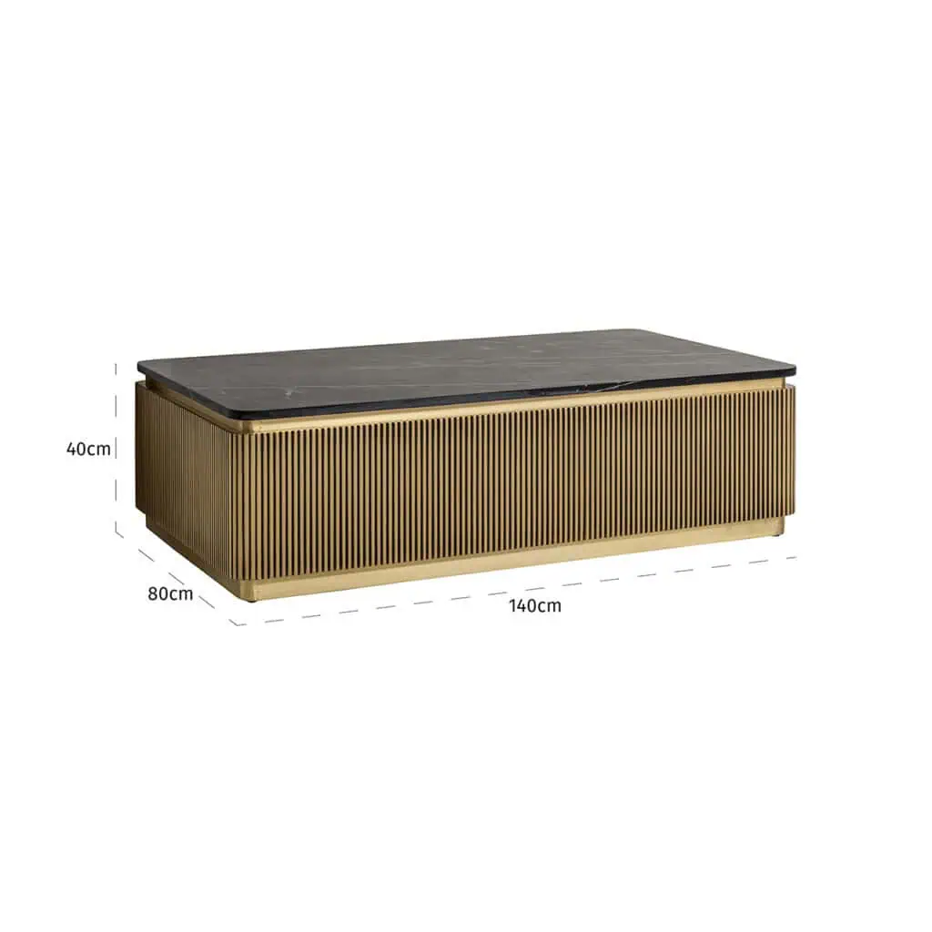 Masuta cafea IRONVILLE 140CM, GOLD- Richmond Interiors [4]