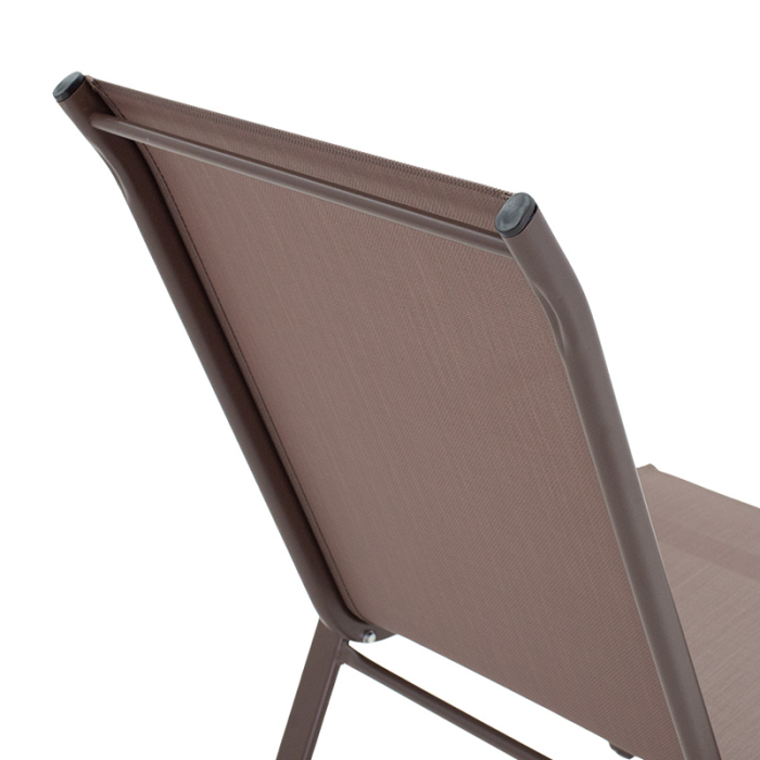 Scaun Calan  metal maro închis-textilenă maro 54x74x91cm [4]