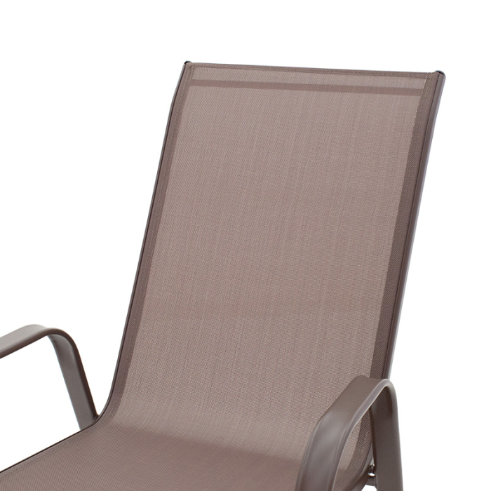 Scaun Calan  metal maro închis-textilenă maro 54x74x91cm [3]
