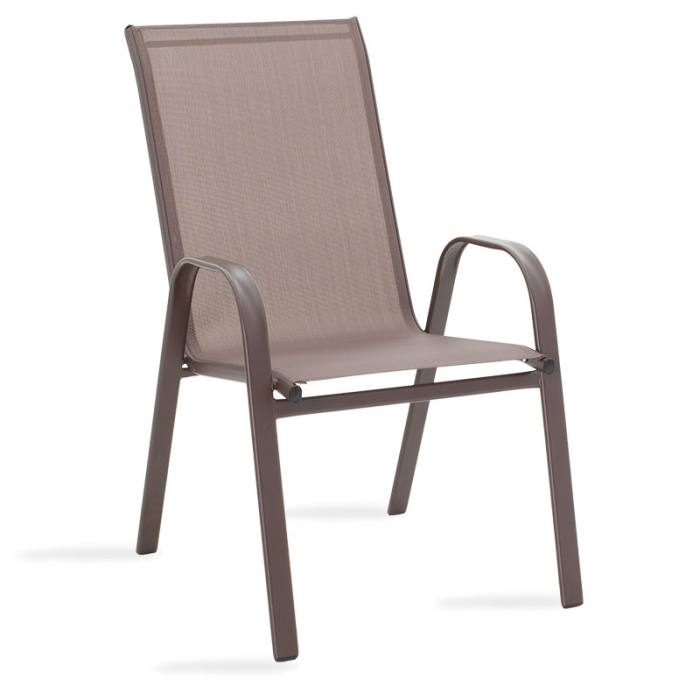 Scaun Calan  metal maro închis-textilenă maro 54x74x91cm [5]