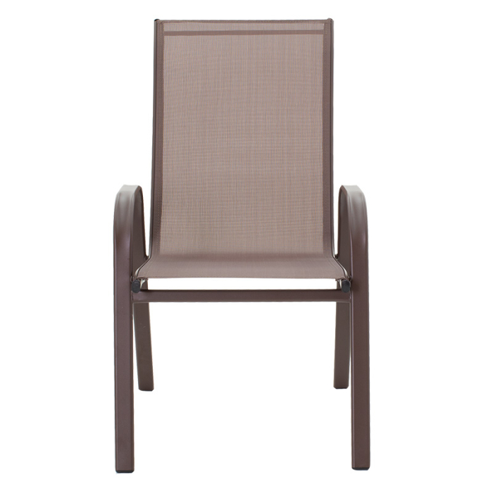 Scaun Calan  metal maro închis-textilenă maro 54x74x91cm [2]