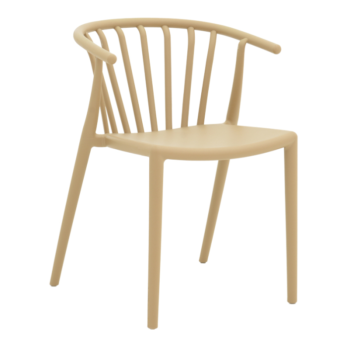 Scaun cu brate, ZELMA, din propilena, culoare cappuccino deschis, 55x53x73cm [8]