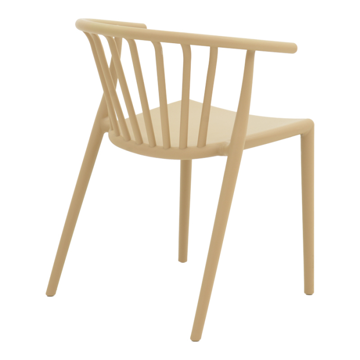 Scaun cu brate, ZELMA, din propilena, culoare cappuccino deschis, 55x53x73cm [2]