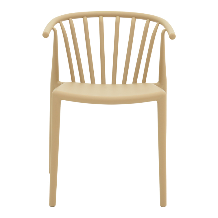 Scaun cu brate, ZELMA, din propilena, culoare cappuccino deschis, 55x53x73cm [4]