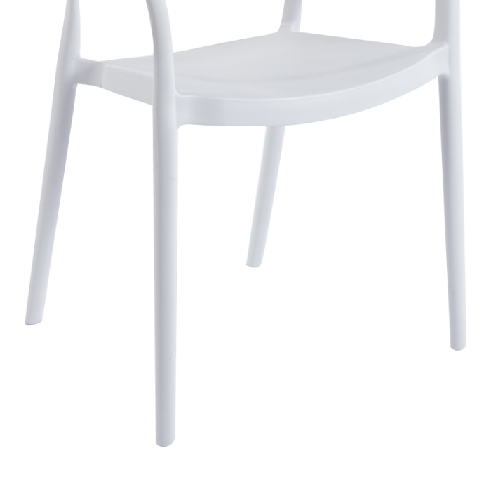 Scaun  suprapunbil ANKARA  din  PP alb și ratan pp culoare natural 54x55.5x77cm [7]