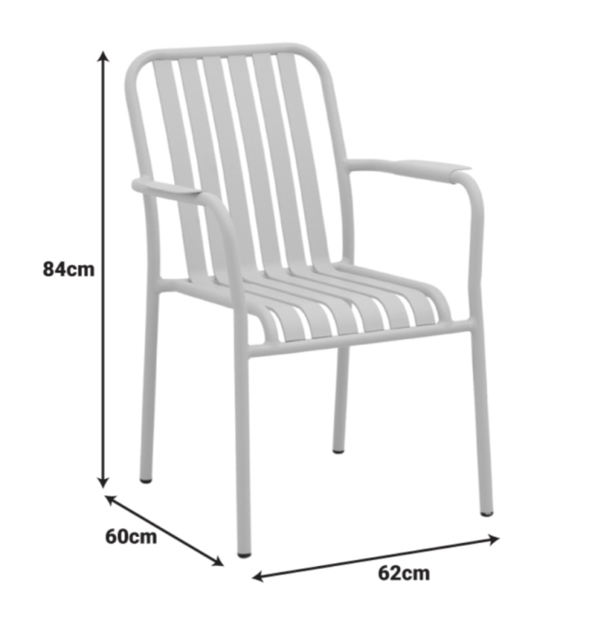 Scaun VISTA din aluminiupentru amenajări horeca interior si exterior [4]