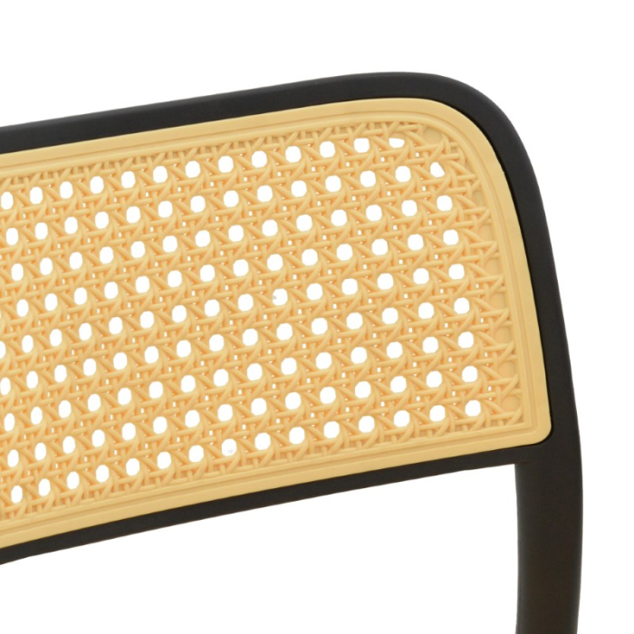 Scaun WESTLEY din  polipropilena,  natural-negru 55x47x81cm [5]