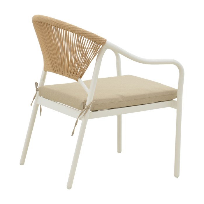 Set canapea BONANZA, 4 buc bej ratan-aluminiu alb [5]