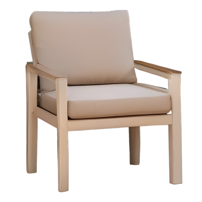 Set de lounge exterior, alcatuit din 4 piese- FASHIONABLE din aluminiu si parti lemn [2]