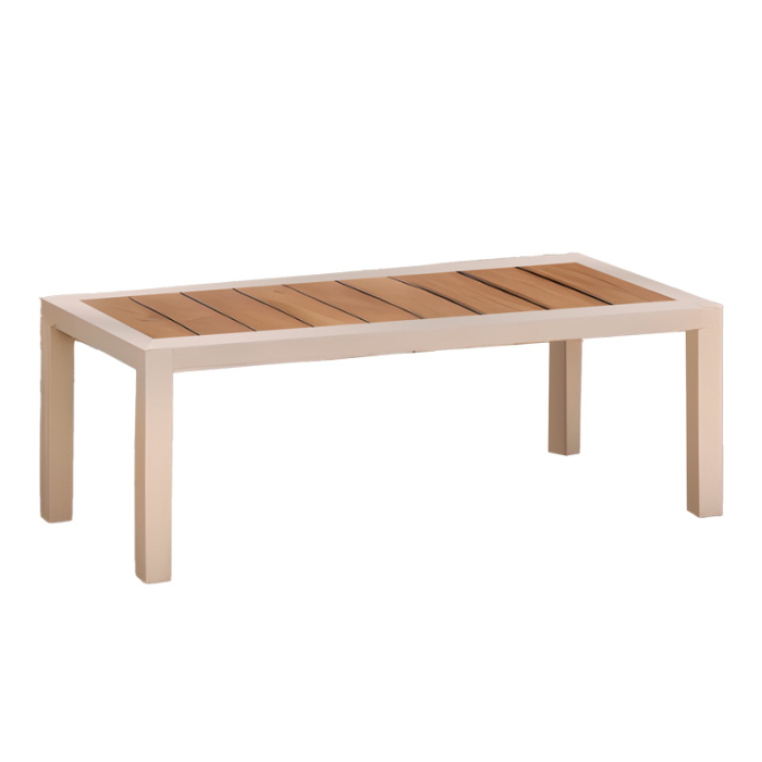 Set de lounge exterior, alcatuit din 4 piese- FASHIONABLE din aluminiu si parti lemn [3]