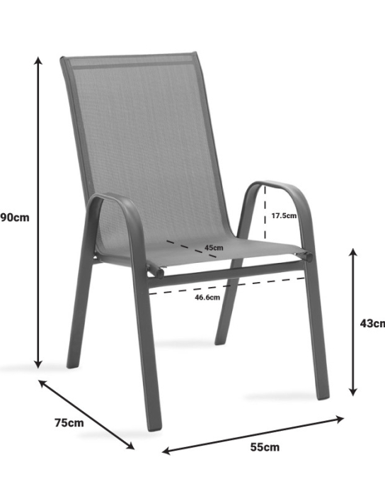 Set mobilier  CARTA din metal pentru terasa- 3 piese [5]