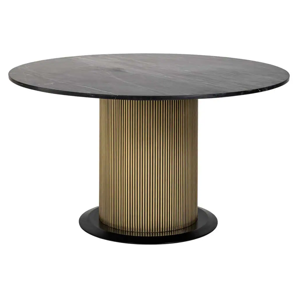 Mese - Masa dining neagra/maro alama din marmura 140 cm Ironville Richmond Interiors