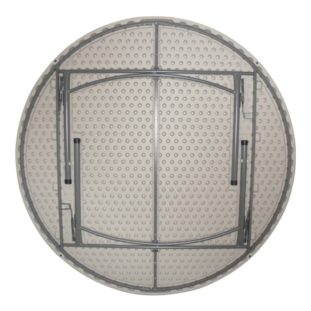 Masă rotundă pliabilă Comfort pentru catering, albă, Φ180x74cm [0]