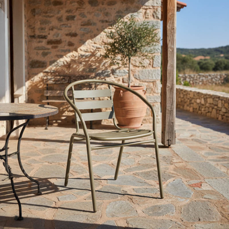 Scaune metal - Scaun TADE  metalic, culoare șampanie, 54x58x73cm