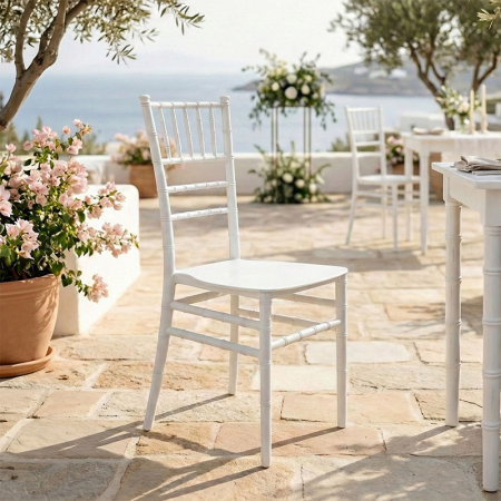 Scaune - Scaun TIFFANY IIdin polipropilenă, nuanță albă, 38,5x46,5x87cm