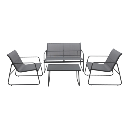 Terasa/Exterior - Set de living pentru exterior Veranda  textilene-metal în culoarea antracit
