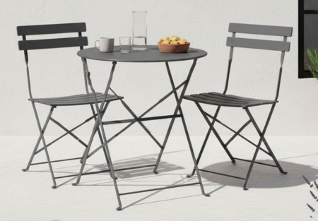 Scaune metal - Set LARA pentru terasa din metal 3 piese