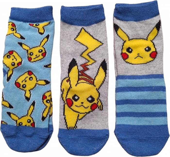 Set 3 perechi Șosete Pokémon Pika, Multicolor [4]