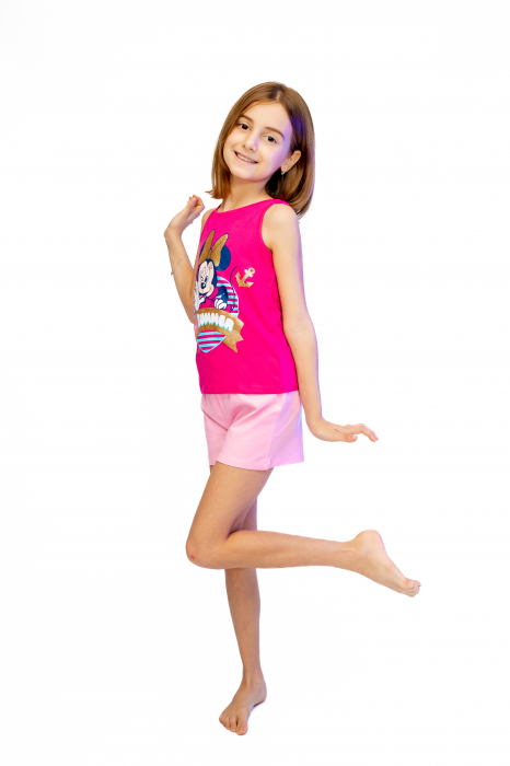 Pijama copii, cu maieou, Disney Minnie 100% bumbac [3]