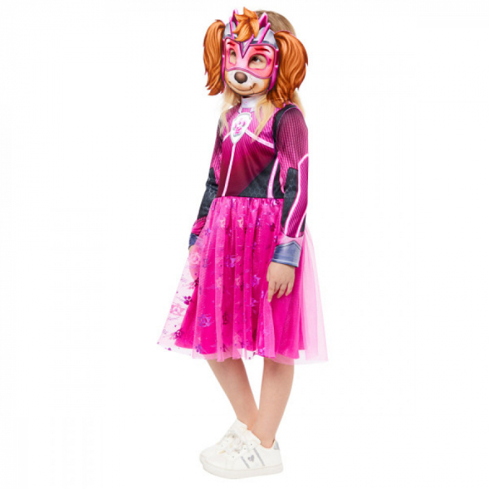 Costum 2 piese, Paw Patrol Skye Glow (Florescent), cu masca, Multicolor, 100% Poliester [2]