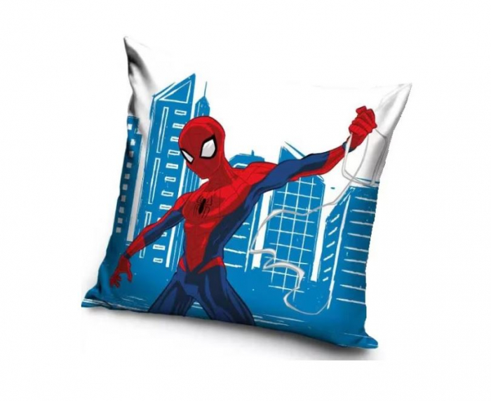 Fata de pernă Spiderman 40x40 cm, 100% Poliester, Efect de Catifea, 2 Fete [1]