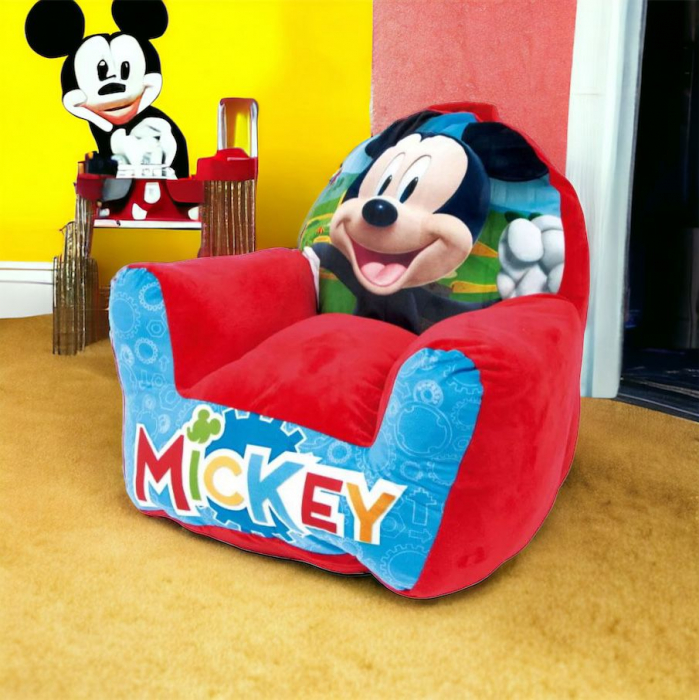 Fotoliu pentru copii Disney Mickey Smile Plush 52x48x51 cm, 9luni/5ani [3]