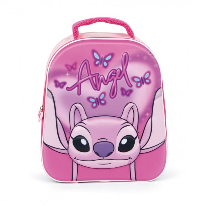 Ghiozdan Disney Lilo and Stitch Pink Angel 3D, Roz, 32cm, 100% poliester [1]
