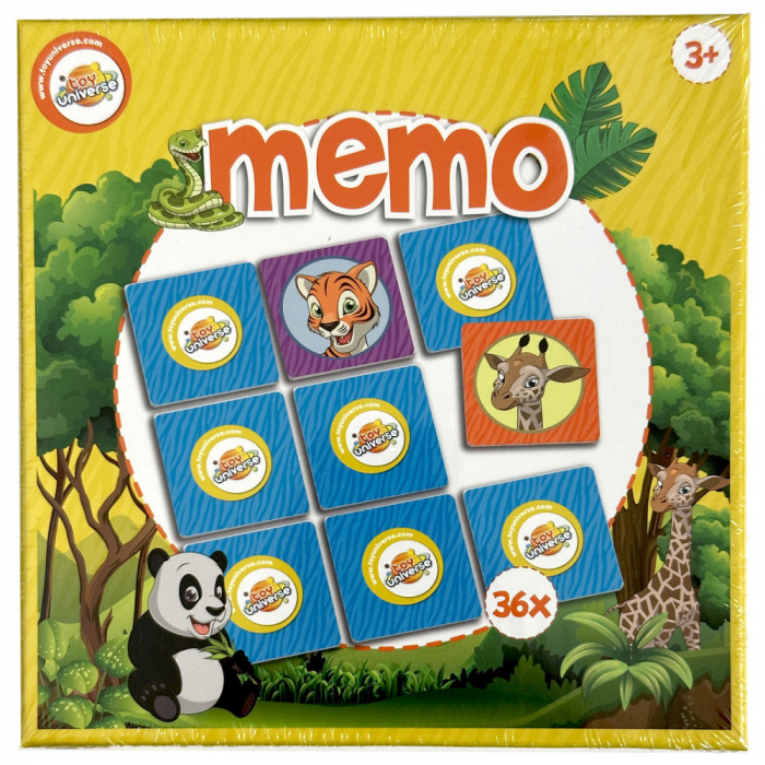 Joc de memorie MEMO Safari, 36 piese, 17x17cm, 3+ ani [1]