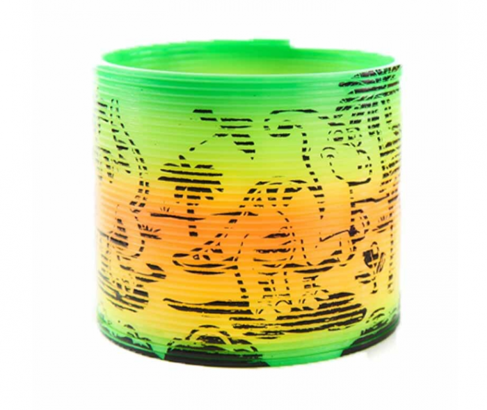 Jucarie interactiva pentru copii spirala 7 x 7 cm Dinozaur Midex 630527, Galben [1]