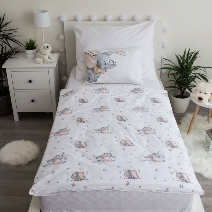 Lenjerie de pat Disney Dumbo Grey 100×135 cm, 40×60 cm, 100% Bumbac [3]
