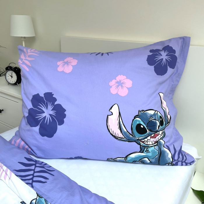 Lenjerie de pat Disney Lilo and Stitch, 2 Piese, 140×200 cm, 70×90 cm, 100% Bumbac [2]