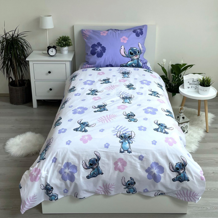 Lenjerie de pat Disney Lilo and Stitch, 2 Piese, 140×200 cm, 70×90 cm, 100% Bumbac [4]
