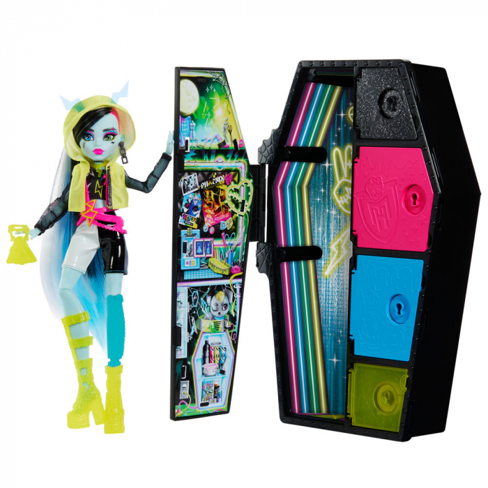 Papusa Monster High Skulltimate Secrets Neon Frights Ghoulia 25cm [1]